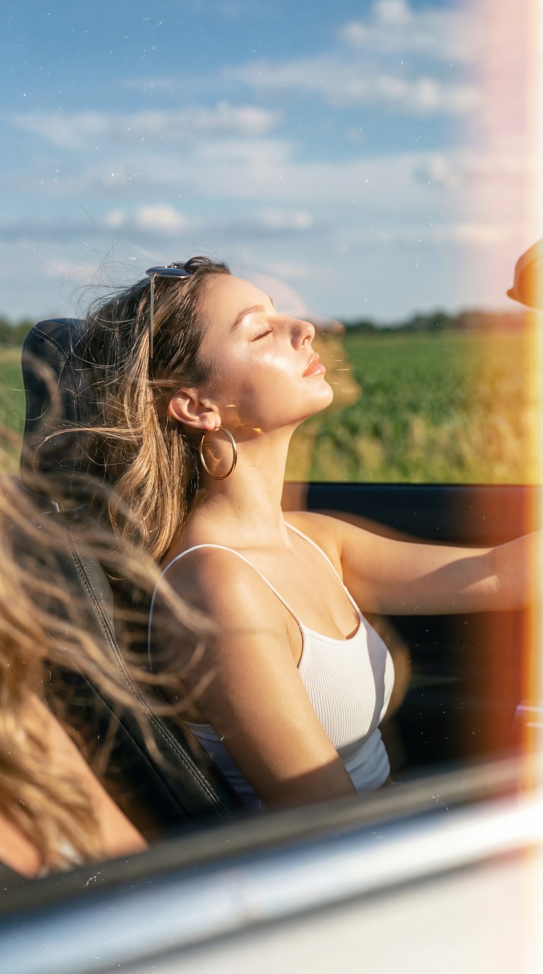 Create image: use the attached image as the main facial reference with high precision while preserving exact facial structure and natural asymmetry.

Camera style: shot on a real late-1990s disposable camera with a glossy flash-photo finish and subtle ear