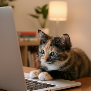 Use the attached cat photo as the identity reference for the cat’s coat pattern, face shape, fur color, ear shape, whiskers, and overall appearance.

Vertical 9:16 composition. In the center of the frame, a fluffy cat from the reference photo sits in a ha