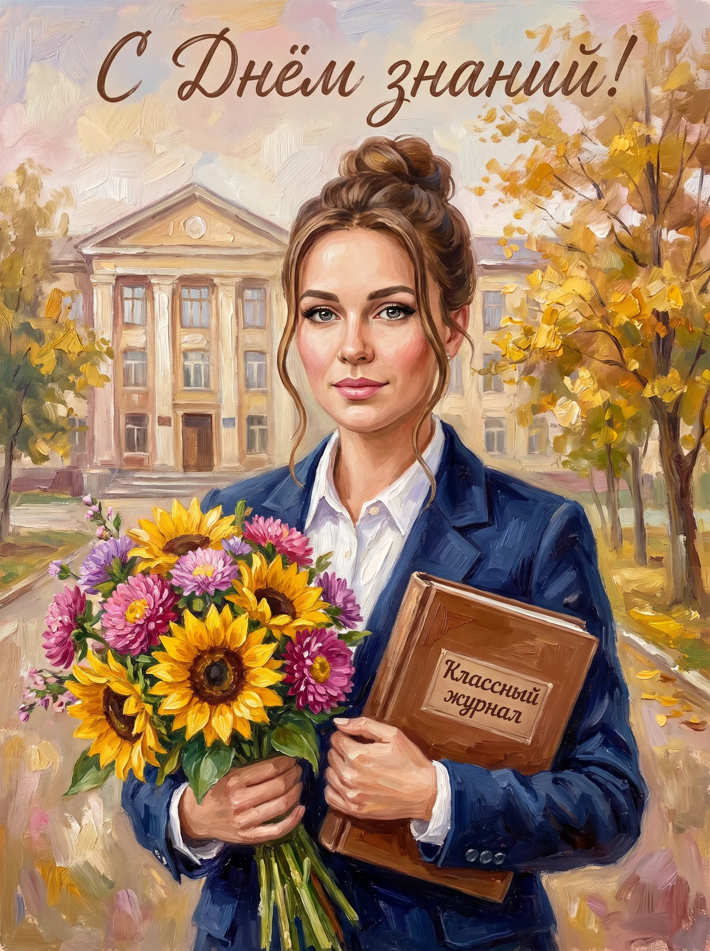 Учительница с журналом