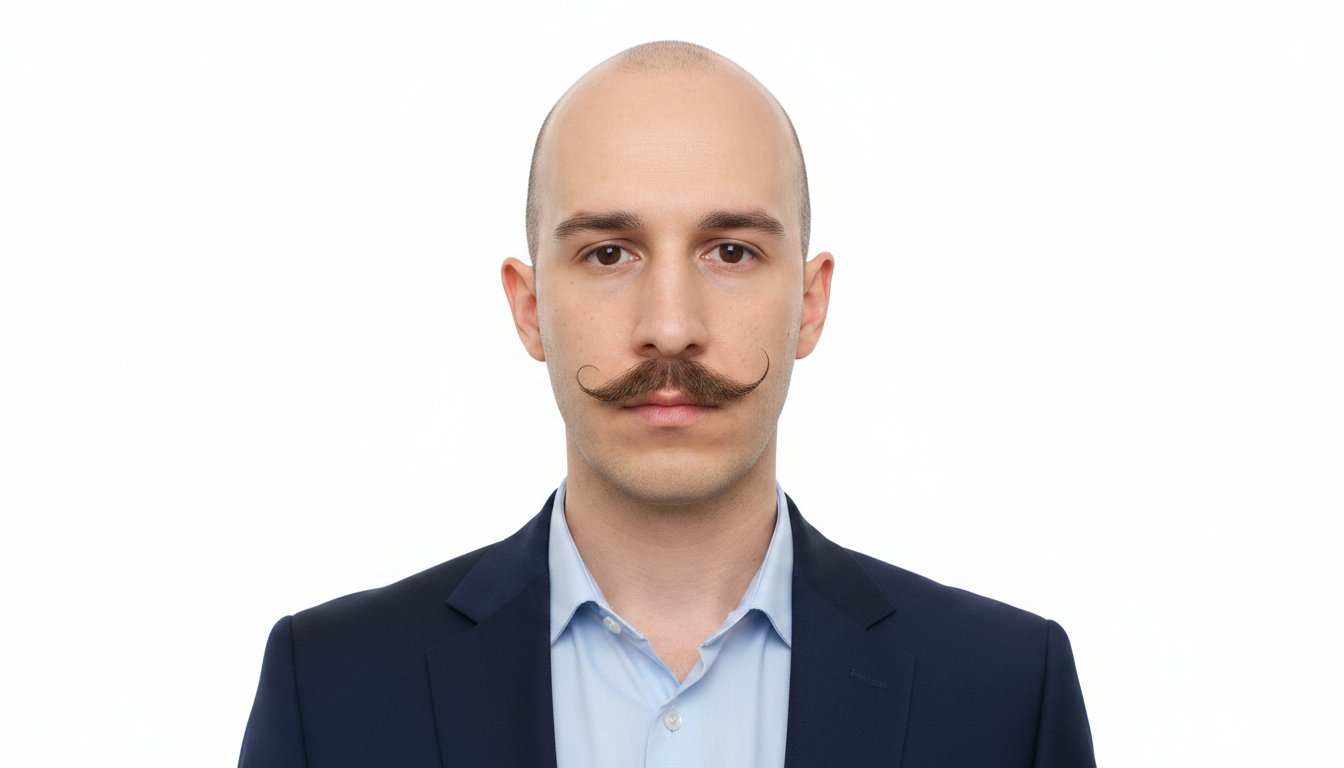 Create a professional, high-resolution ID photo with a clean white background. The person should be centered in the frame, well-lit, and presented with balanced, even lighting free of harsh shadows. Maintain the person’s natural appearance while subtly en