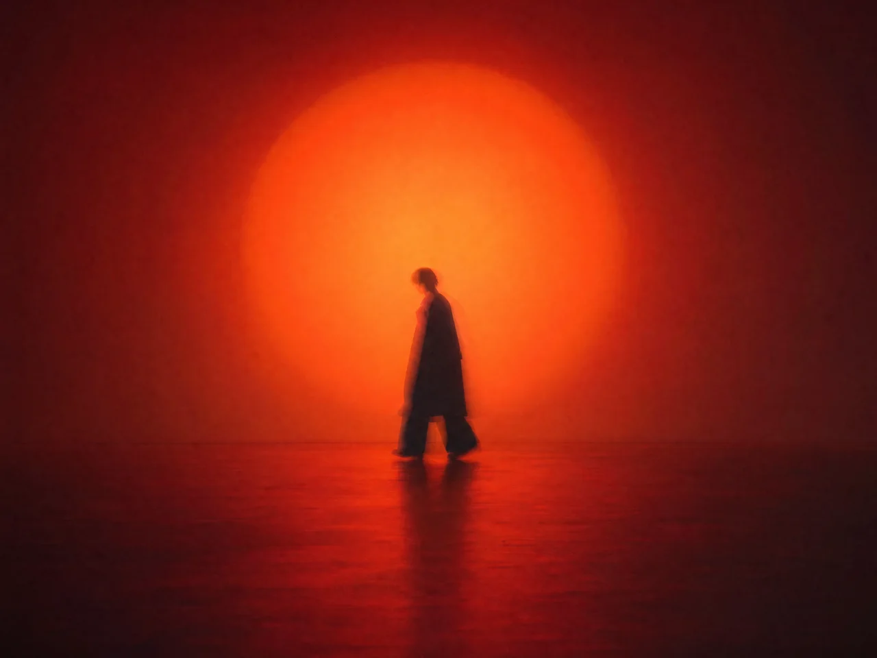 A surreal minimalist fashion editorial featuring