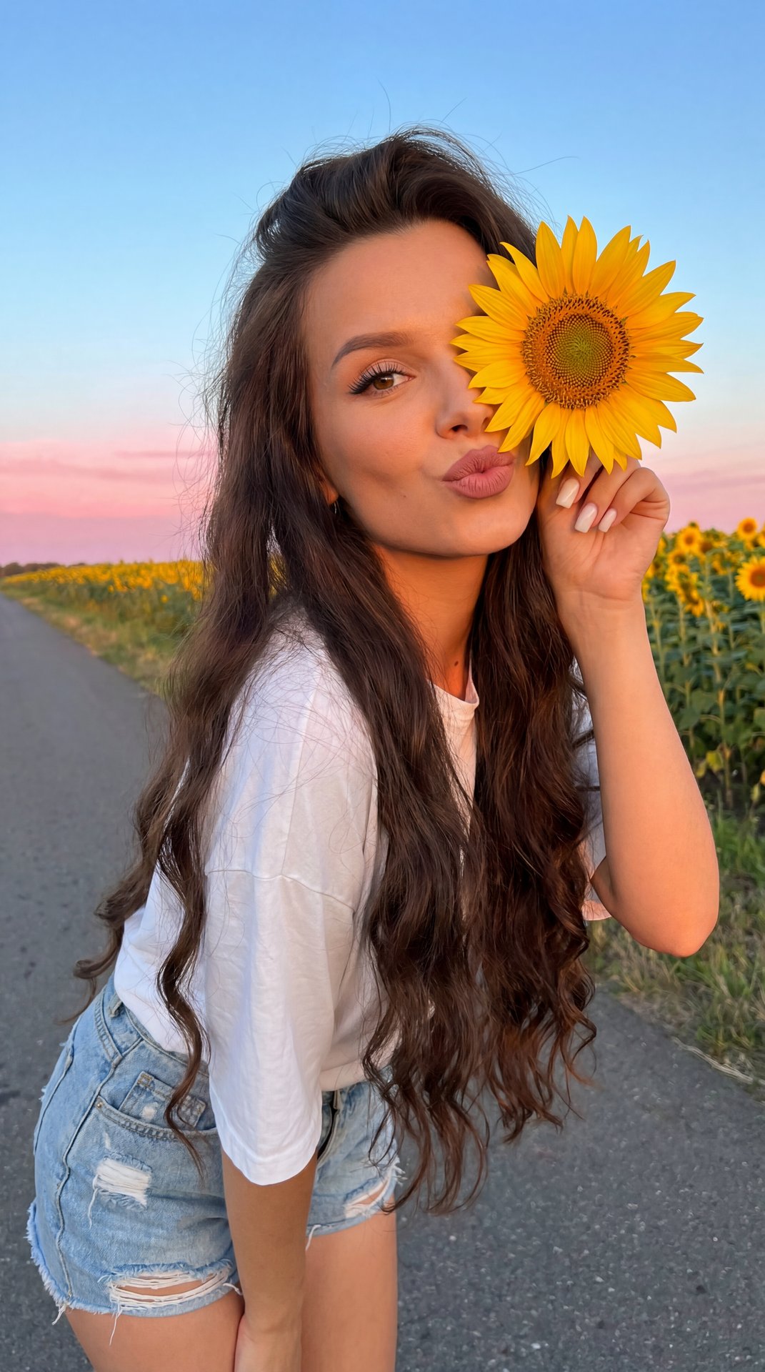 С подсолнухом
