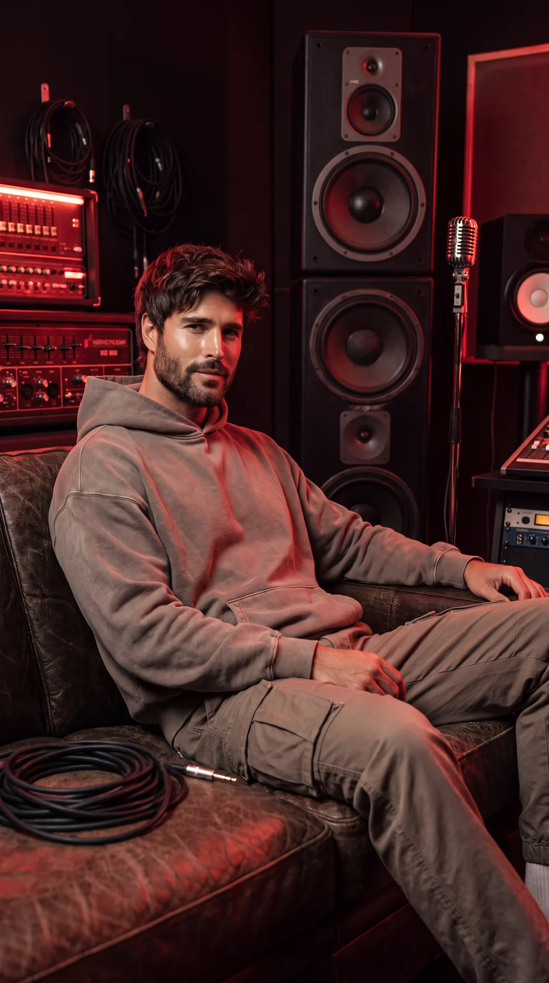 Music studio ночью