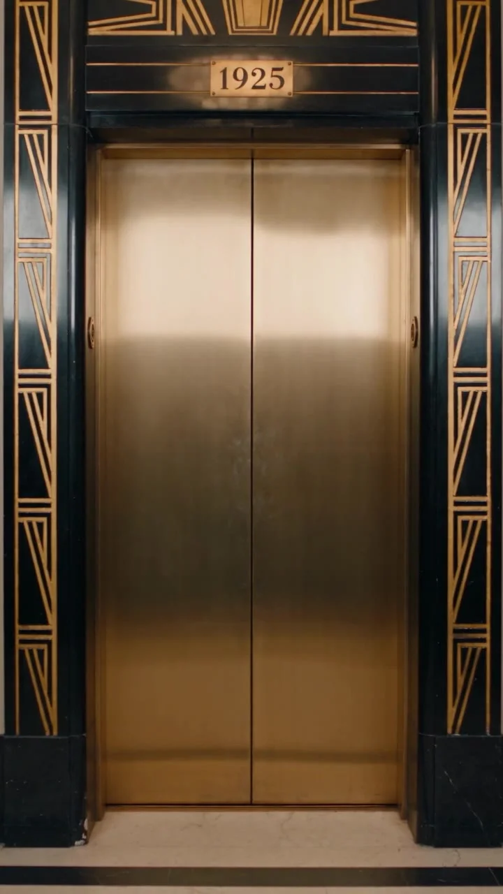 Create an exactly 25-second vertical 9:16 photorealistic fashion-transition video showing the evolution of women’s fashion through different years.


The entire video takes place around one elevator. At every new floor, the elevator doors open and reveal 