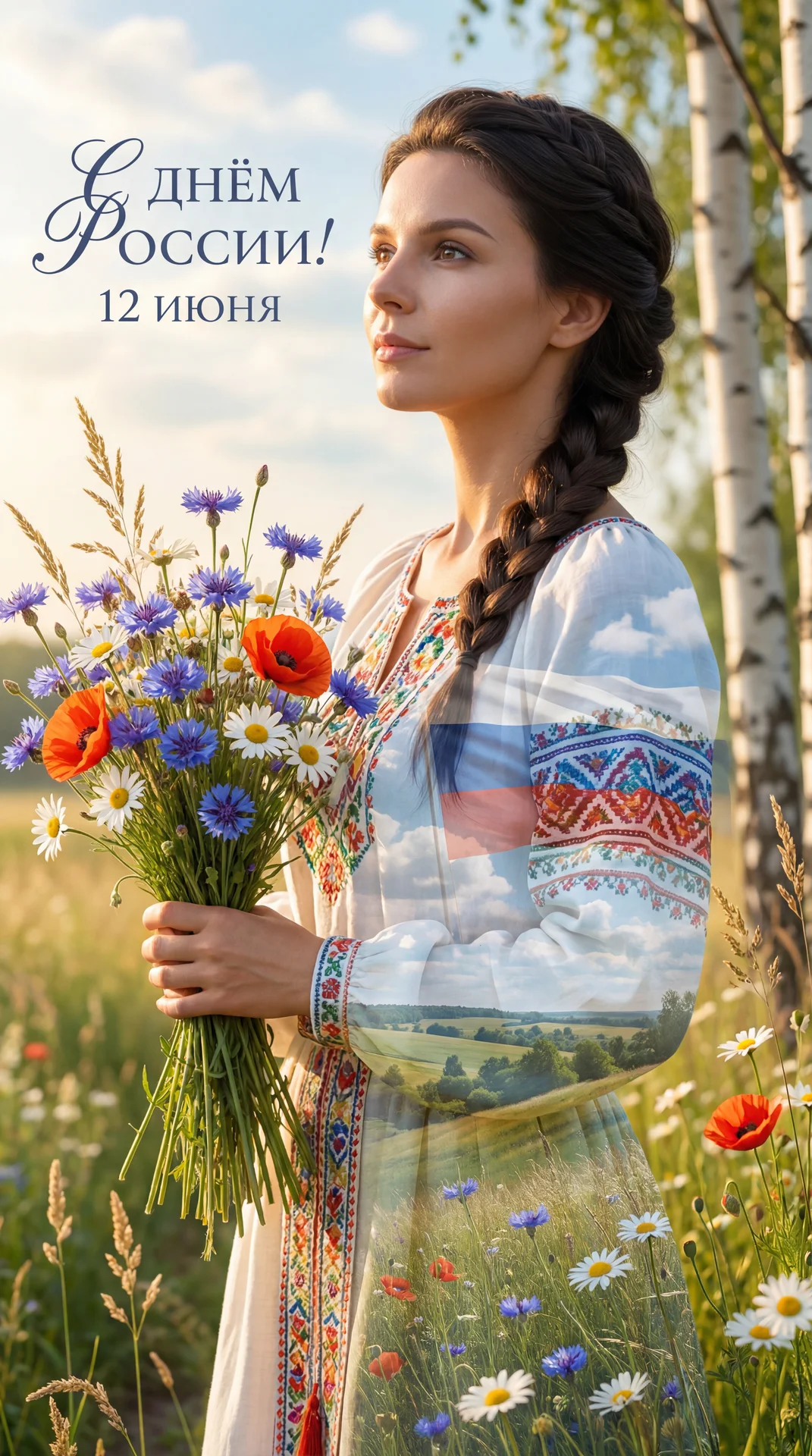 Девушка с цветами