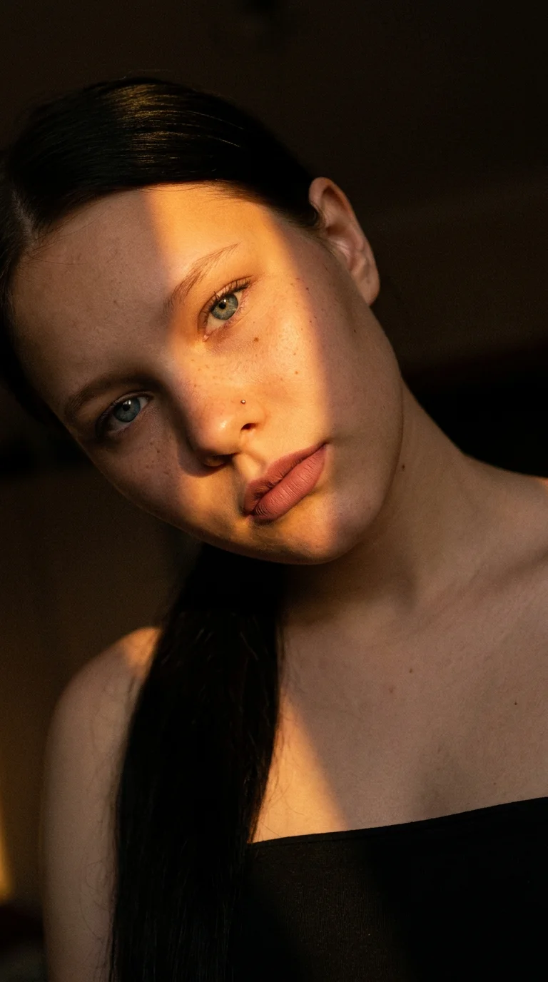 Create a portrait without altering facial featur