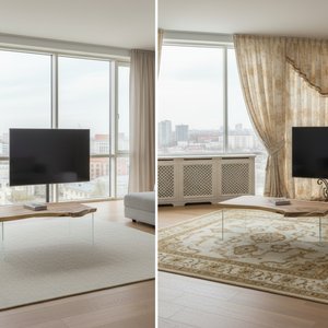 В чуть более классическом интерьере
