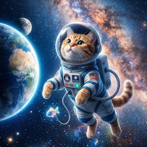 Нарисуй котика в космосе