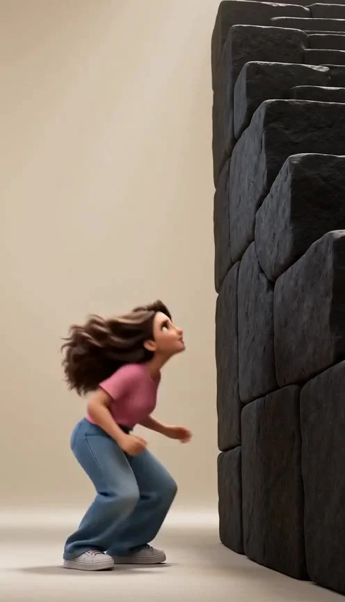 Промт для видео:


CHARACTER REFERENCE (keep exact, consistent across all shots):
Young woman, Pixar/Disney 3D animation style, stylized realistic proportions. Long dark brown wavy hair, side-swept part, soft waves falling past chest. Warm brown eyes, sof