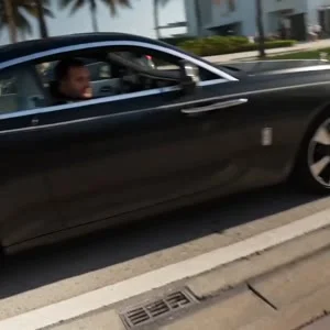 Global rule: Without music, diegetic SFX only. Raw handheld iPhone footage, auto-everything, bystander POV on a Miami street — no styled lighting, no grading, auto white balance flickering between warm and cool as the camera pans across shade and sun.


A