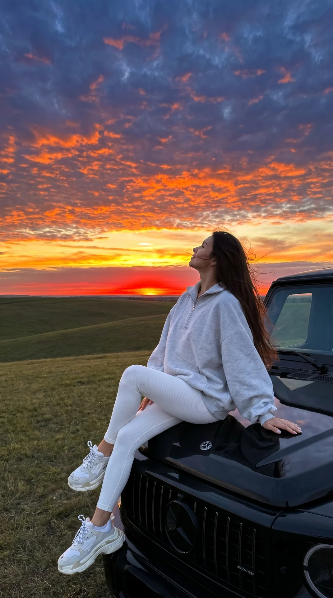 На закате