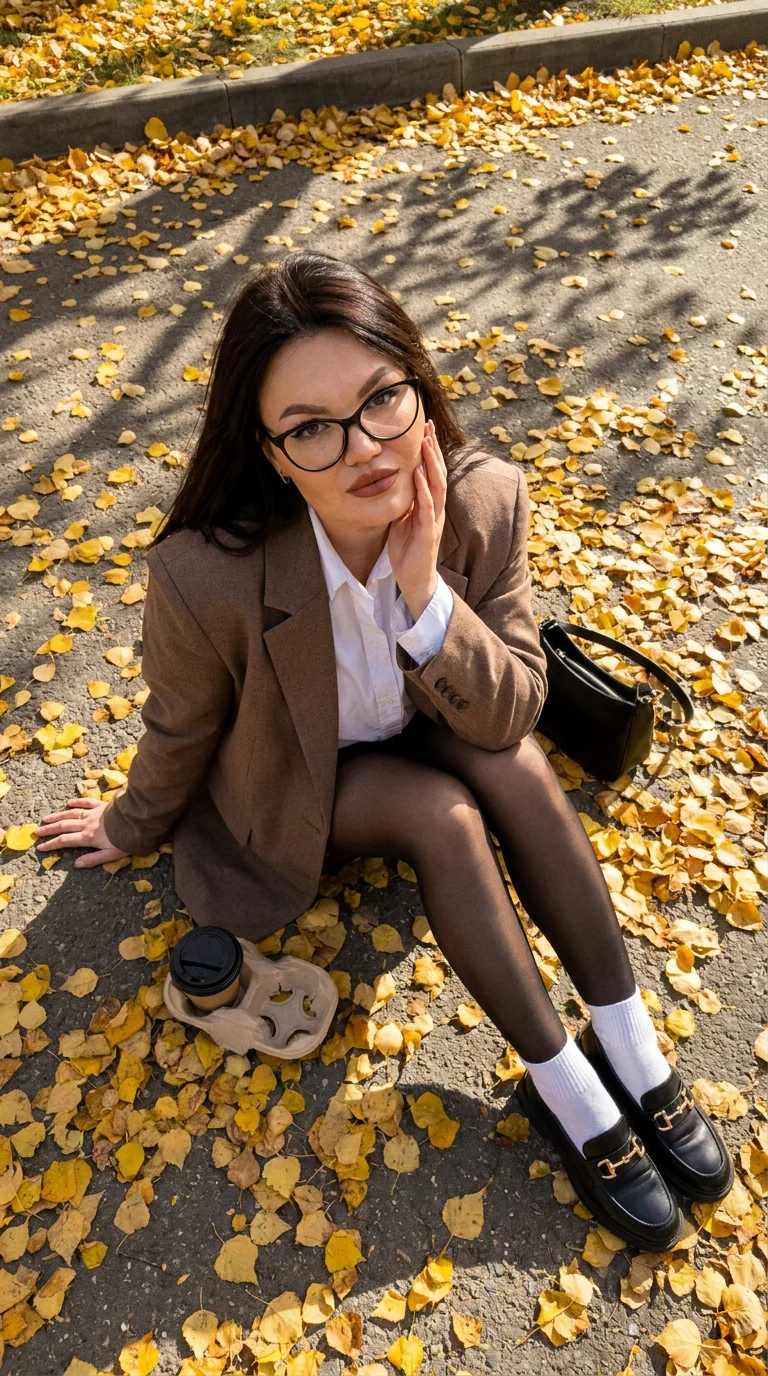 На асфальте