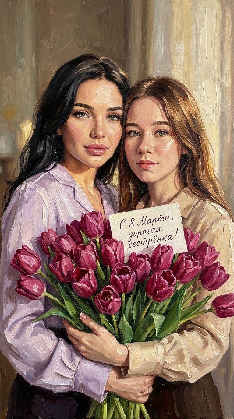 C 8 марта, дорогая сестренка!