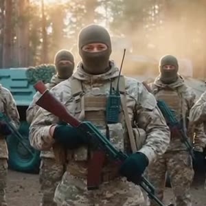 Должны стоять 5 человек в военной форме мультикаме в броне и балаклавах 
С автоматом ак-47 
И должен один говорить речь 
Уважаемая Оксана Константиновна 
Поздравляем вас с днем рождения 
Желаем вам счастья, здоровья, любви что бы ваши заветные мечты сбыва