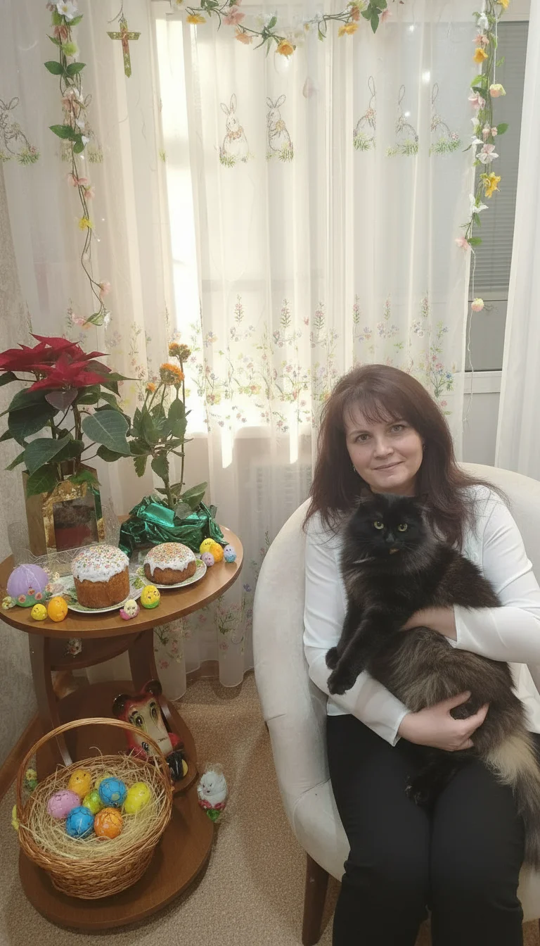 Кот черно-темно-рыжий.