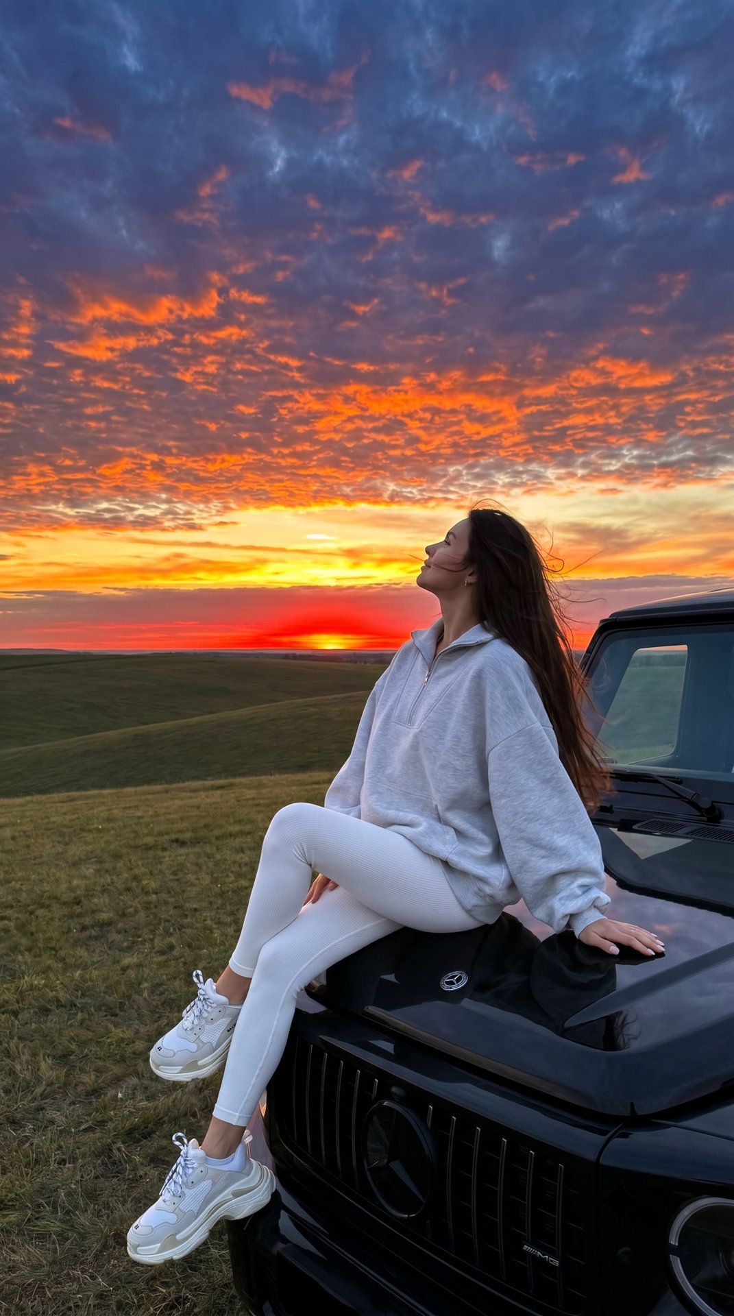 На закате
