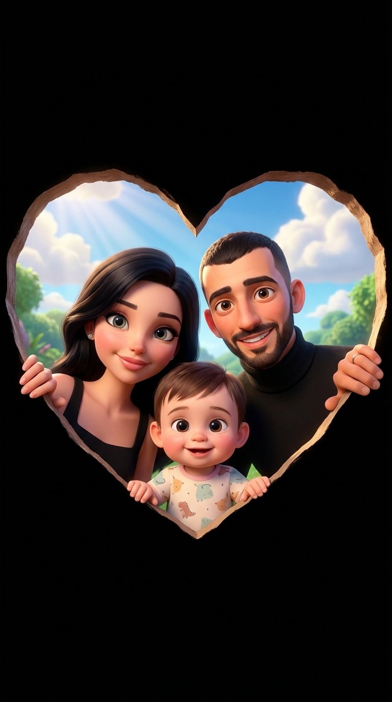 3D портрет семьи
