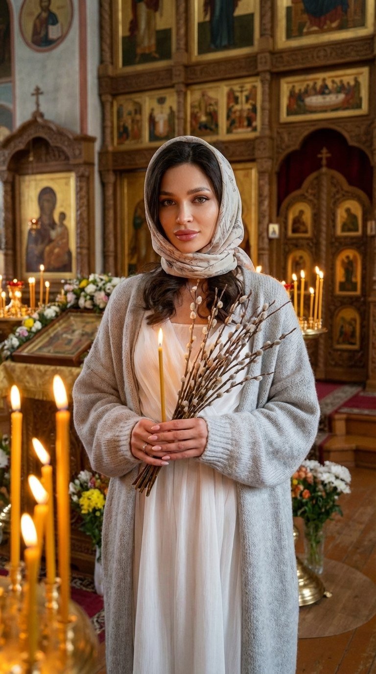 В храме