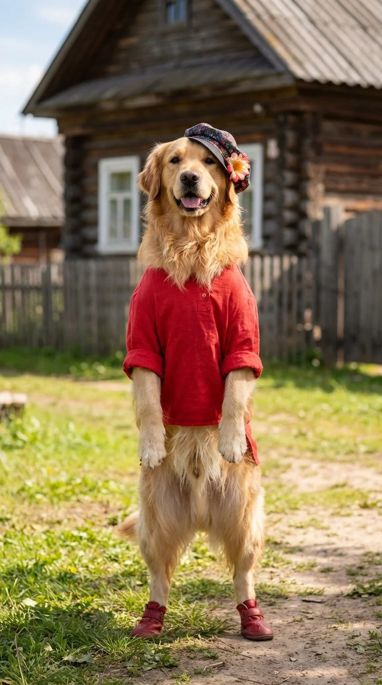 Собака в деревне