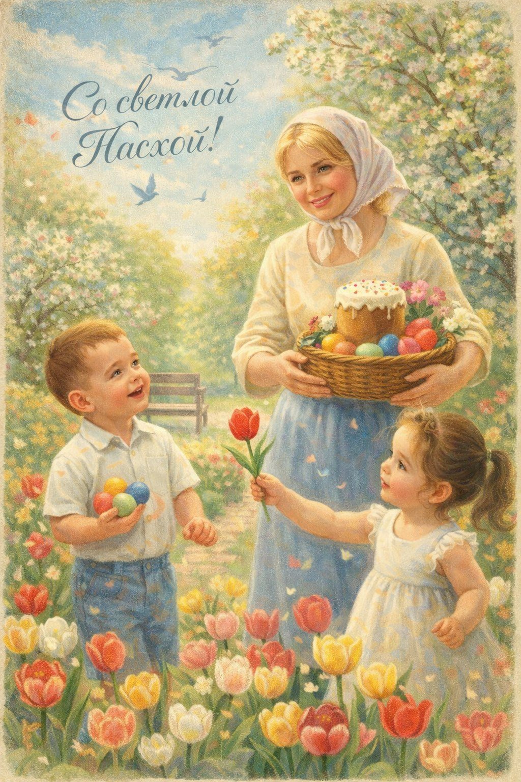 Открытка к Пасхи