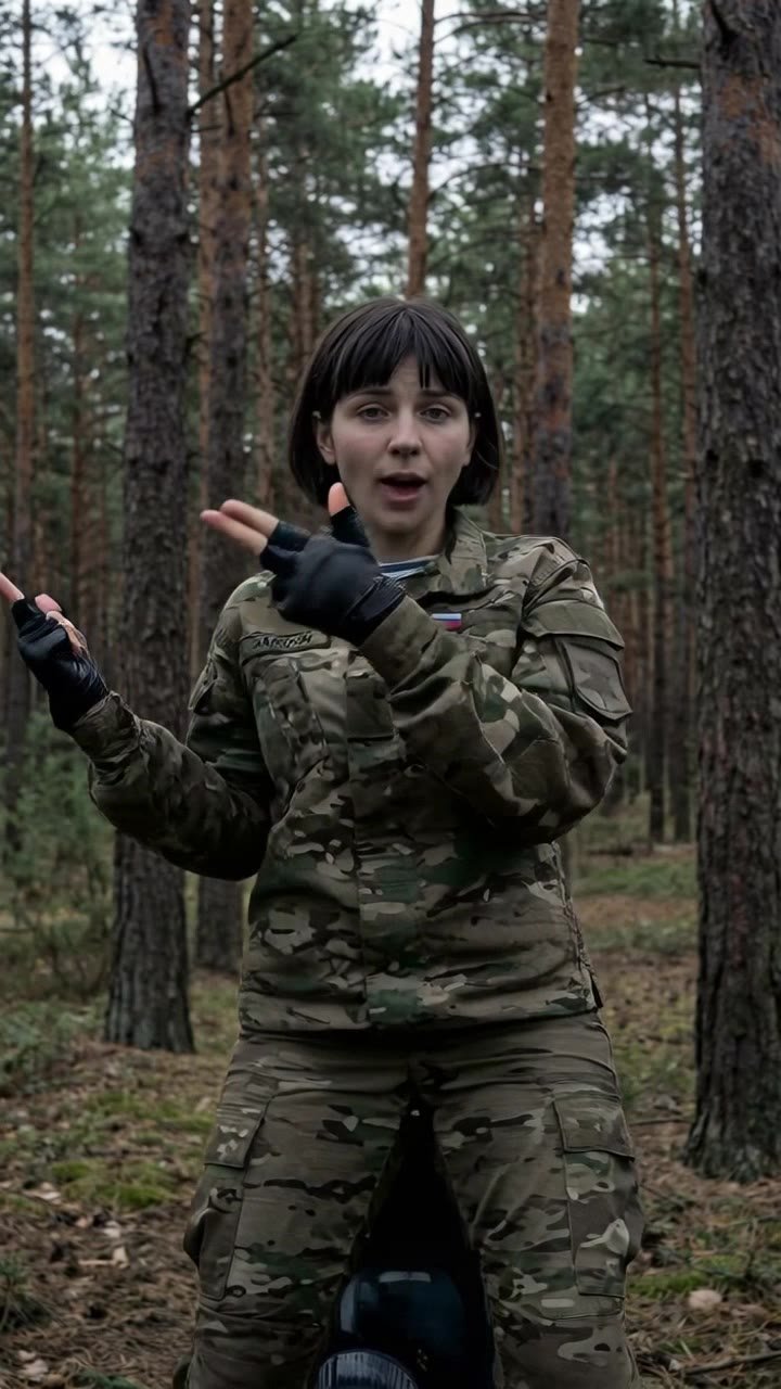 Сделай так, чтобы персонаж на фото двигался чётко так же, как персонаж на видео, повторяя жесты и мимику.